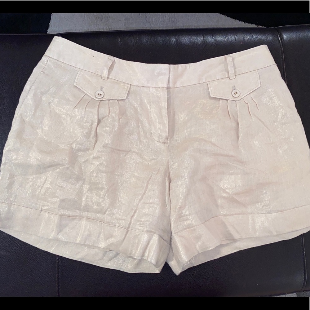 Adorable Gold Shiny LOFT Shorts
